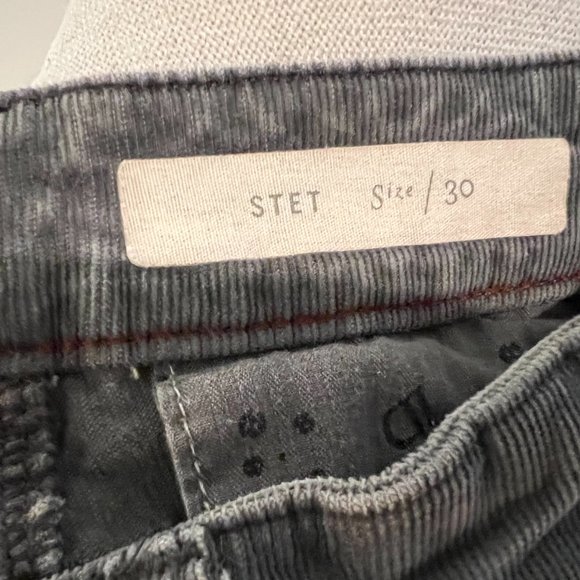 Anthropologie Pilcro Stet Cropped Grey Midrise stretch cords size 30 - Picture 8 of 9
